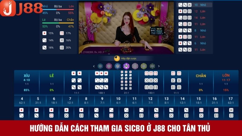 Các bước tham gia cược sicbo ở J88